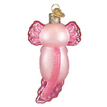 Load image into Gallery viewer, Axolotl Holding a Candy Cane Ornament by Old World Christmas