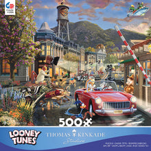 Load image into Gallery viewer, Thomas Kinkade Looney Tunes Backlot Shenanigans 500pc Puzzle by Ceaco