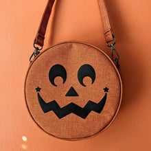 Load image into Gallery viewer, Jack O'Lantern Circle Odor Absorbent Stash Shoulder or Handbag