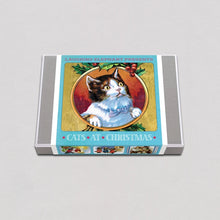 Load image into Gallery viewer, Cats at Christmas Box of 12 Reproduction Vintage Holiday Cards by Laughing Elephant