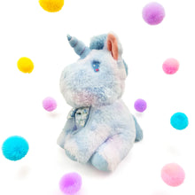 Load image into Gallery viewer, 10" Blue Unicorn Plush with Bow Tie by Fluffery