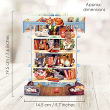 Load image into Gallery viewer, Cats in the Library 3-D Swing Card Blank Greeting Card by Santoro