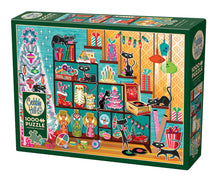 Load image into Gallery viewer, Christmas Cats Mid-Century Modern 1000pc Holiday Puzzle by Cobble Hill