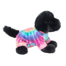 Load image into Gallery viewer, Hattie the Black Lab Plush in Tie Dye PJ's by Douglas