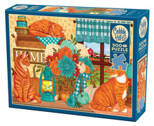 Load image into Gallery viewer, Pumpkin Patch Cats 500pc Puzzle by Cobble Hill