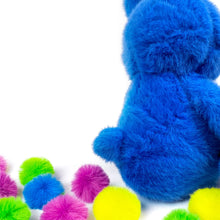 Load image into Gallery viewer, 31" Mischievous Lemonster Bunny Plush in Klein Blue with Removable Carrot by Fluffery