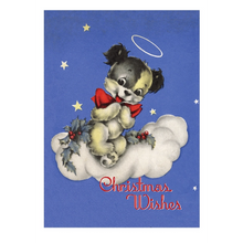 Load image into Gallery viewer, Dogs at Christmas 12 Reproduction Vintage Holiday Cars in Collectible Box by Laughing Elephant