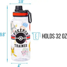 Load image into Gallery viewer, Pokemon 32oz. Twist Spout Water Bottle with Sticker Set