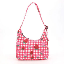 Load image into Gallery viewer, Strawberry Gingham Shoulder Bag