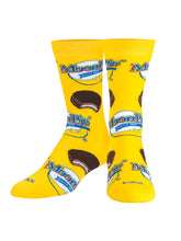 Load image into Gallery viewer, Moon Pie Yellow Crew Socks