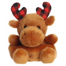Load image into Gallery viewer, Clove Plaid Moose 5" Palm Pal by Aurora