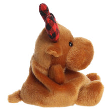 Load image into Gallery viewer, Clove Plaid Moose 5" Palm Pal by Aurora