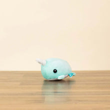 Load image into Gallery viewer, Mini Narwhali the Narwhal Teal Plush