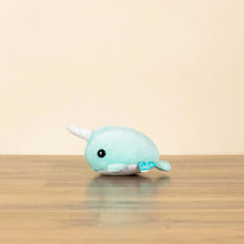 Load image into Gallery viewer, Mini Narwhali the Narwhal Teal Plush