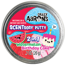 Load image into Gallery viewer, Scentsory Duo Watermelon Brthday Cake Thinking Putty