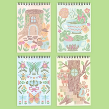 Load image into Gallery viewer, Trace-by-Line Woodland Whimsy FlowArt by Lifelines