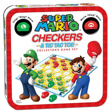 Load image into Gallery viewer, Super Mario & Luigi Checkers & Tic-Tac-Toe Collector's Game Set