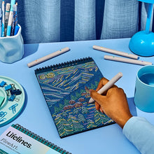 Load image into Gallery viewer, Winter's Glow Dot-by-Letter Metallic Ink FlowArt by Lifelines