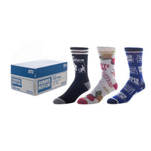 Load image into Gallery viewer, The Office 3 Pack Crew Socks in Mini Dunder Mifflin Paper Box
