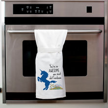 Load image into Gallery viewer, Unicorn You're So Awesome You Must Sh*t Rainbows Kitchen Towel