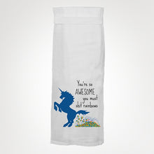 Load image into Gallery viewer, Unicorn You're So Awesome You Must Sh*t Rainbows Kitchen Towel