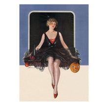 Load image into Gallery viewer, Reproduction Vintage Witches Halloween Greeting Cards 12 Card Set in Tin