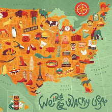 Load image into Gallery viewer, Weird & Wacky U.S.A. Map 500pc Puzzle
