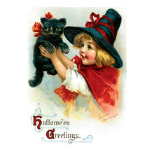 Load image into Gallery viewer, Vintage Ellen Clapsaddle Halloween Postcard Art as Set of 8 - 8.5" x 11" Art Prints