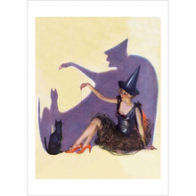 Load image into Gallery viewer, Reproduction Vintage Witches Halloween Greeting Cards 12 Card Set in Tin
