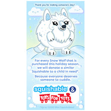 Load image into Gallery viewer, Mini Snow Wolf 7" Squishable Plush for Charity