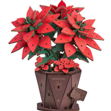 Load image into Gallery viewer, Rolife Poinsettia DIY Flower Building Craft Kit
