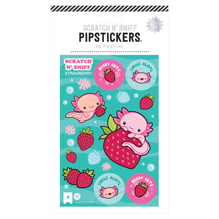 Berry Cute Axolotyl Scratch 'n Sniff Pipstickers