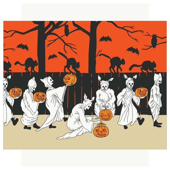 Halloween Ghost & Jack-O-Lantern Parade Magnet