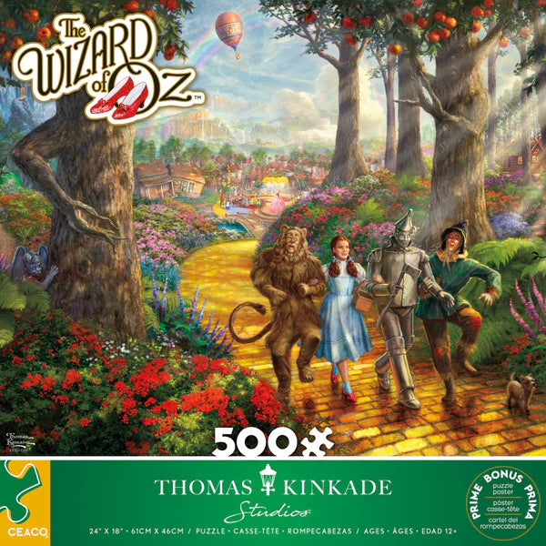 Thomas Kinkade The Wizard of Oz Yellow Brick Road 500pc Puzzle by Ceaco