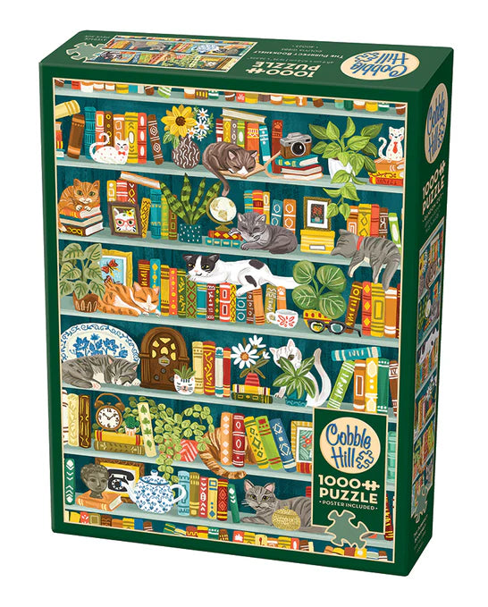 The Purrfect Bookshelf 1000pc Puzzle by Cobble Hill