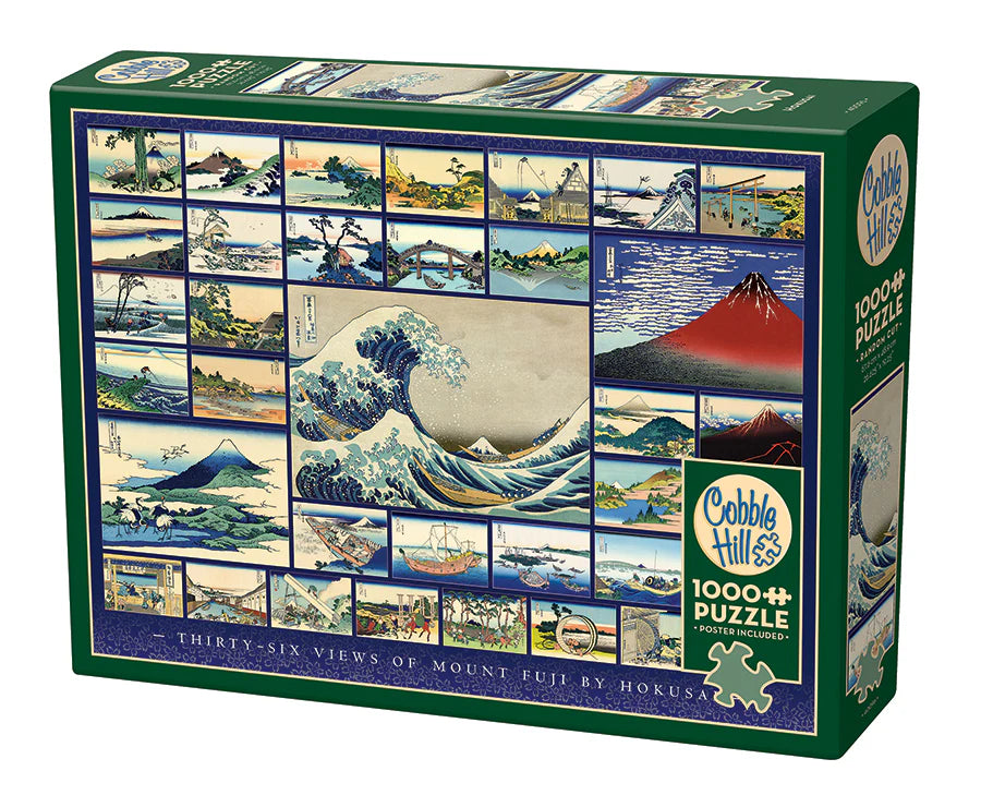 Thirty-Six Views of Mount Fuji by Hokusai 1000pc Puzzle by Cobble Hill