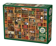 Load image into Gallery viewer, Cat Library 1000pc Puzzle by Cobble Hill
