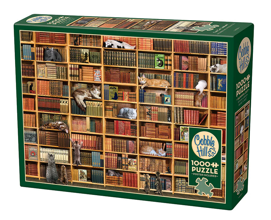 Cat Library 1000pc Puzzle by Cobble Hill