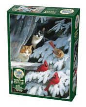 Load image into Gallery viewer, Bird Watchers 1000pc Cat Puzzle by Outset Media
