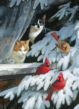 Load image into Gallery viewer, Bird Watchers 1000pc Cat Puzzle by Outset Media
