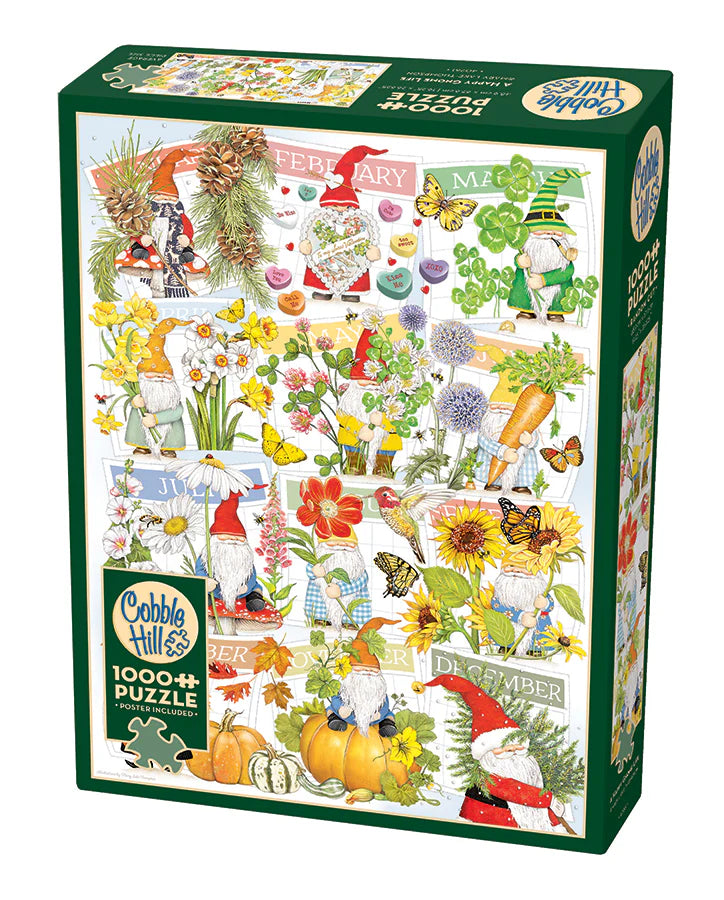 A Happy Gnome Life 1000pc Puzzle by Cobble Hill