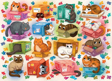 Load image into Gallery viewer, Cats vs Puzzles 1000pc Puzzle by Cobble Hill
