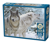 Load image into Gallery viewer, Breath of Winter 500pc Wolves Puzzle by Cobble Hill
