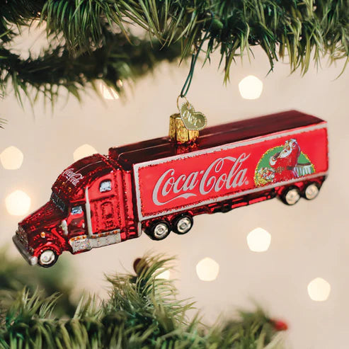 Coca-Cola Christmas Truck Glass Ornament by Old World Christmas