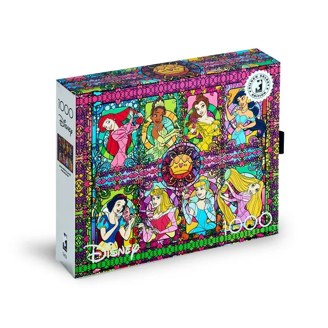 Disney Stained Glass Princesses 1000pc Slver Select Puzzle by Ceaco