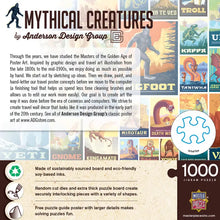 Load image into Gallery viewer, Mythical Creatures 1000pc Vintage Poster Puzzle by Masterpieces Puzzles
