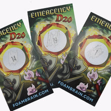 Load image into Gallery viewer, Emergency D20 Scratch Off Cards - 10 Pack
