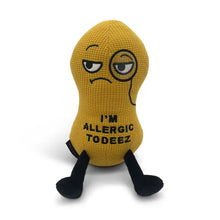 Load image into Gallery viewer, I&#39;m Allergic to Deez Nutz Peanut Plush by Punchkins
