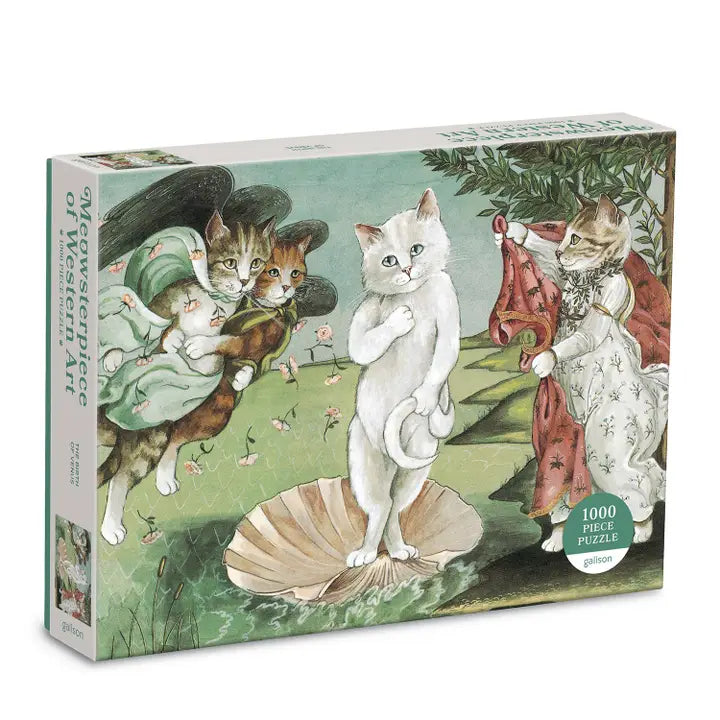 Birth of Venus 1000pc Meowsterpiece of Western Art Cat Puzzle by Galison