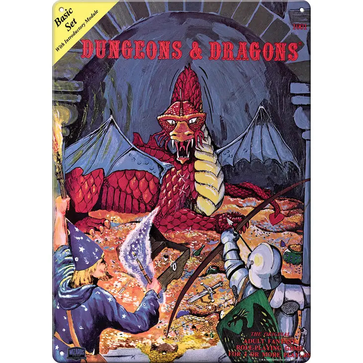 Basic Dungeons and Dragons Boxed Set Art Tin Sign